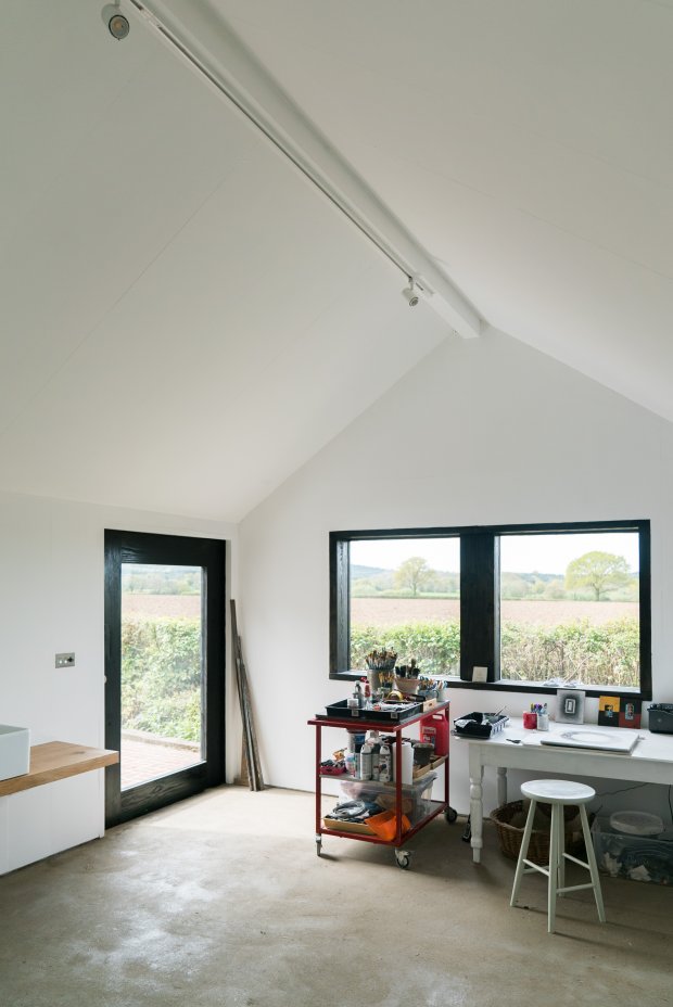 Chantry Studio Interior View to Fields (c) YOU&ME Architecture